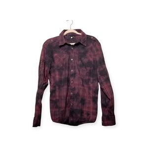 Women’s Affliction button down, long sleeve with heavy embroidery, size large